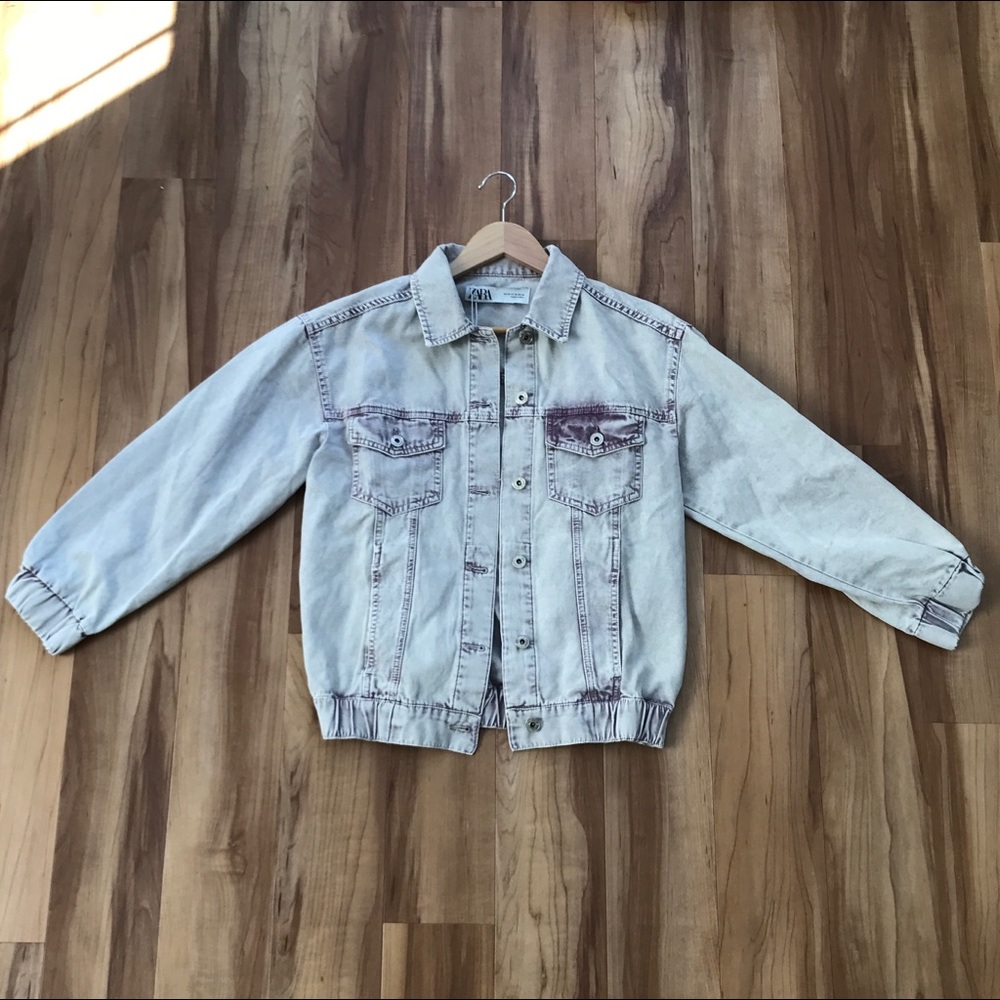 Zara Womens Stone-washed Denim Jacket XS